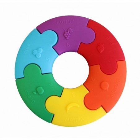 Puzzle Sensoryczne Kolorowe Gumowe Kółko - Jellystone Design