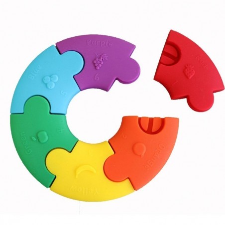Puzzle Sensoryczne Kolorowe Gumowe Kółko - Jellystone Design