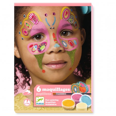 Farby do Malowania Twarzy z Naklejkami Motyle - Djeco