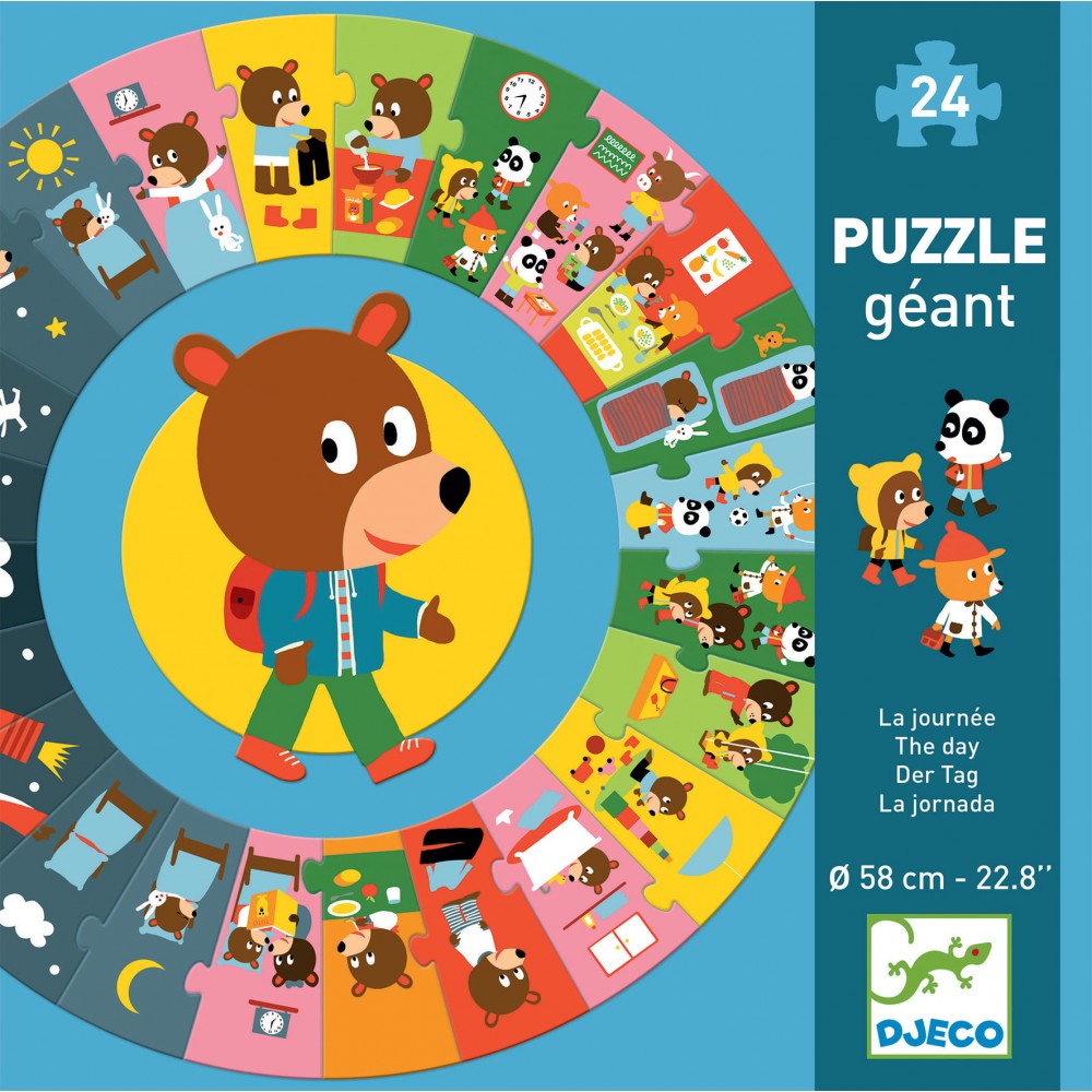 Puzzle Przedszkolaka Okrągłe Mój Dzień - Djeco