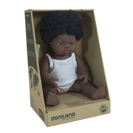 Pachnąca Lalka Dziewczynka Afrykanka 38cm - Miniland Doll