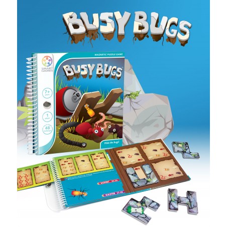 Gra Planszowa Magnetyczna Busy Bugs 7+ pracowite robaczki - SmartGames