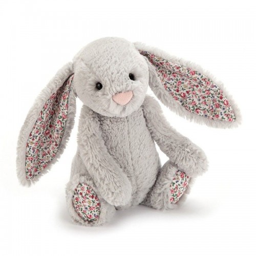 Pluszowy Króliczek 18 cm Szary kolorowe uszy Bunny - Jellycat