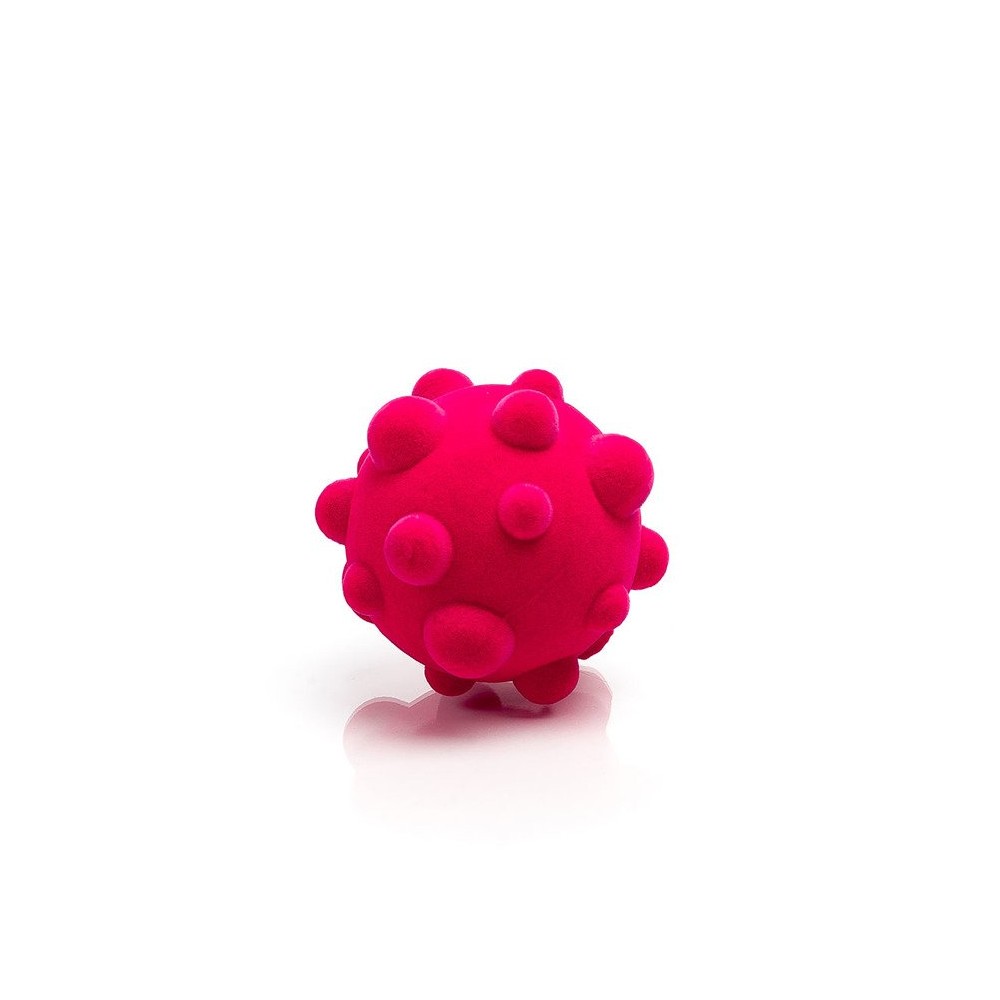 Piłka sensoryczna z wypustkami różowa 5 cm - Rubbabu