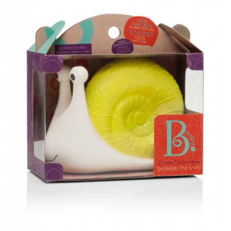B.toys - gryzak z naturalnej gumy ślimak Scribbles the Snail