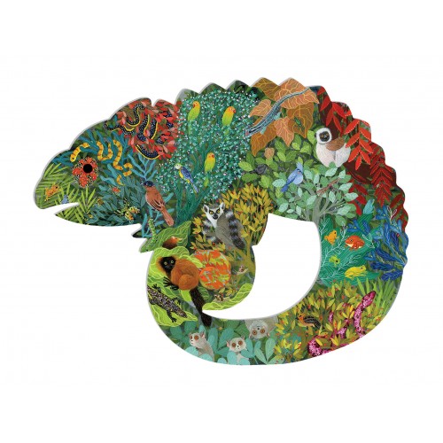 Puzzle artystyczne kształt Kameleon 150 el. - Djeco