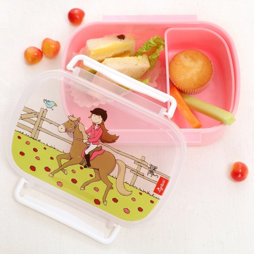 Lunchbox śniadaniówka różowa dziewczynka na koniu - sigikid