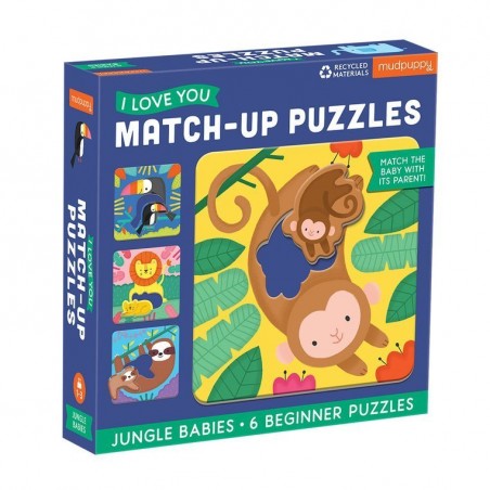 Pierwsze puzzle Rodzice i dzieci dżungla - Mudpuppy