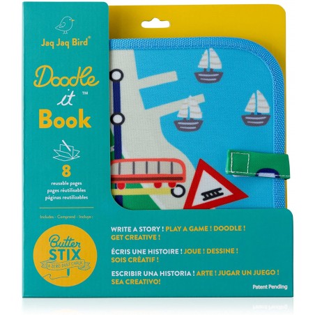 Zmazywalna książeczka z kredą Doodle It Book Trains - Jaq Jaq Bird