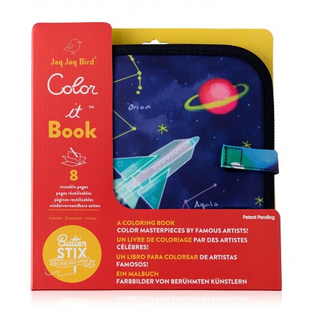Zmazywalna kolorowanka z kredą Color It Book Constellation - Jaq Jaq Bird