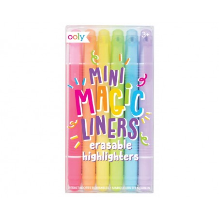 Ooly - zmazywalne zakreślacze Mini Magic Liners 6 szt,