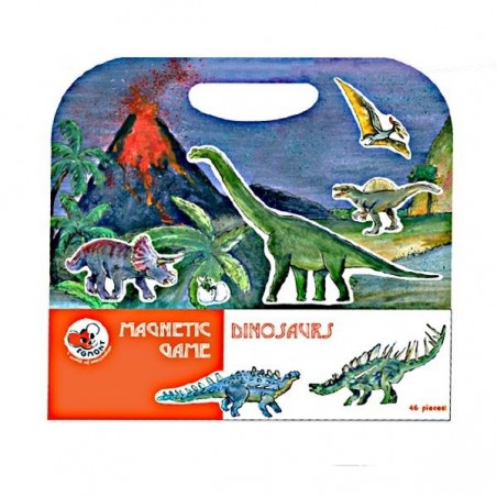 Układanka gra magnetyczna w teczce Dinozaury - Egmont