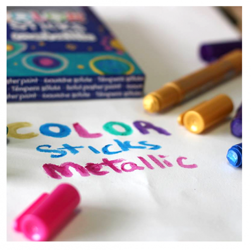 Farba w kredce metaliczne 6 szt Color Sticks - Apli Kids