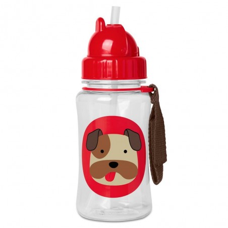 Bidon ze slomką Zoo Bulldog 350 ml - Skip Hop