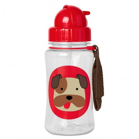 Bidon ze slomką Zoo Bulldog 350 ml - Skip Hop