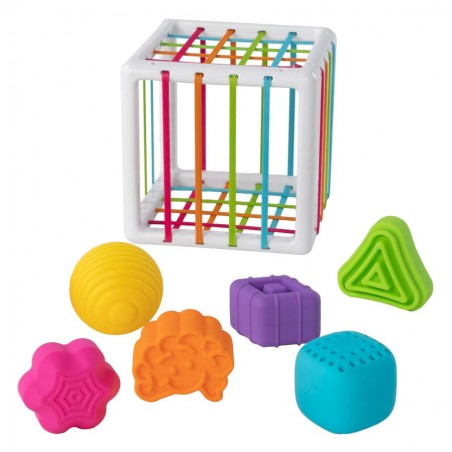 Elastyczna kostka sorter z gumkami InnyBin - Fat Brain Toys