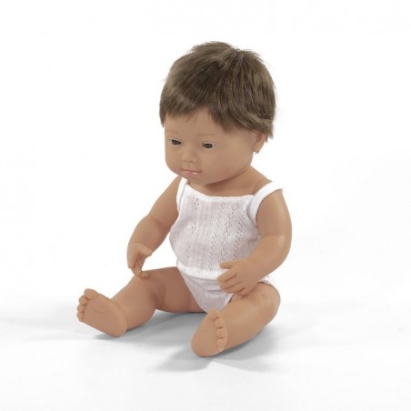 Pachnąca Lalka Chłopiec Europejczyk 38cm z Zespołem Downa - Miniland Doll