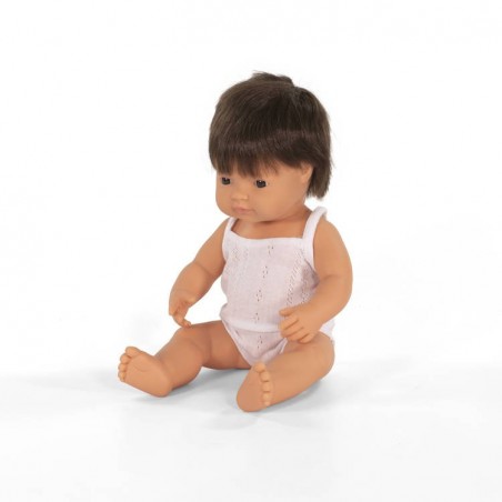Pachnąca Lalka Chłopiec Europejczyk 38cm brązowe włosy - Miniland Doll