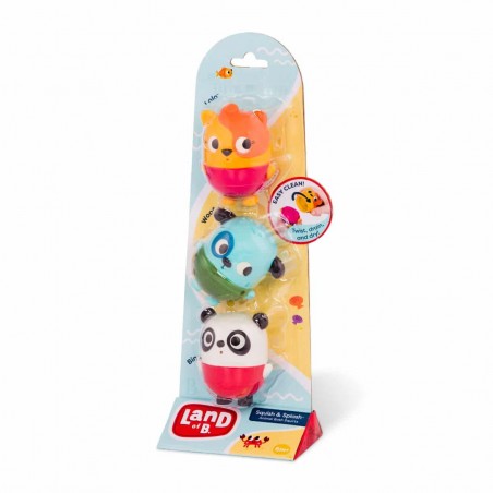 Zestaw 3 sikawek do wody Squish & Splash piesek - B.toys