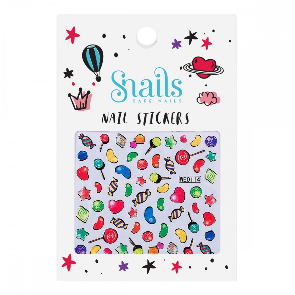 Naklejki na paznokcie dla dzieci Candy Blast - Snails