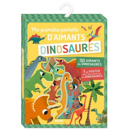 Magnesy Dinozaury z plakatem - Auzou