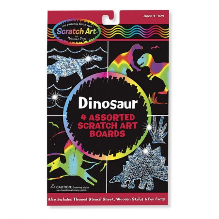 Zdrapywanka Scratch Art Dinozaury - Melissa & Doug