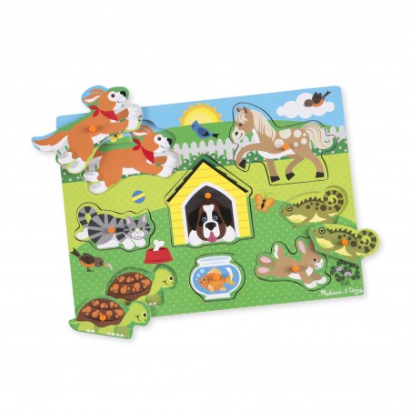 Puzzle z uchwytami Zwierzęta Pets Peg - Melissa & Doug