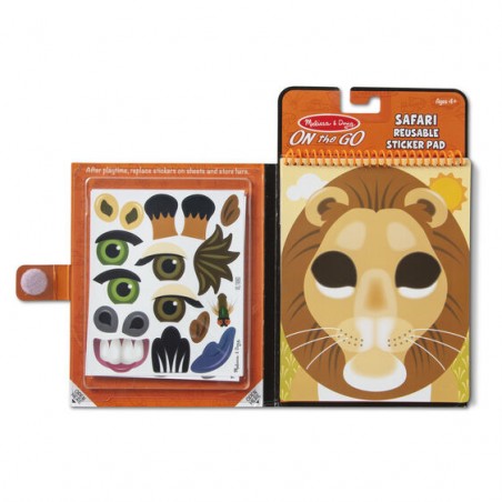 Naklejki wielokrotnego użytku Safari Make-a-Face – Melissa & Doug