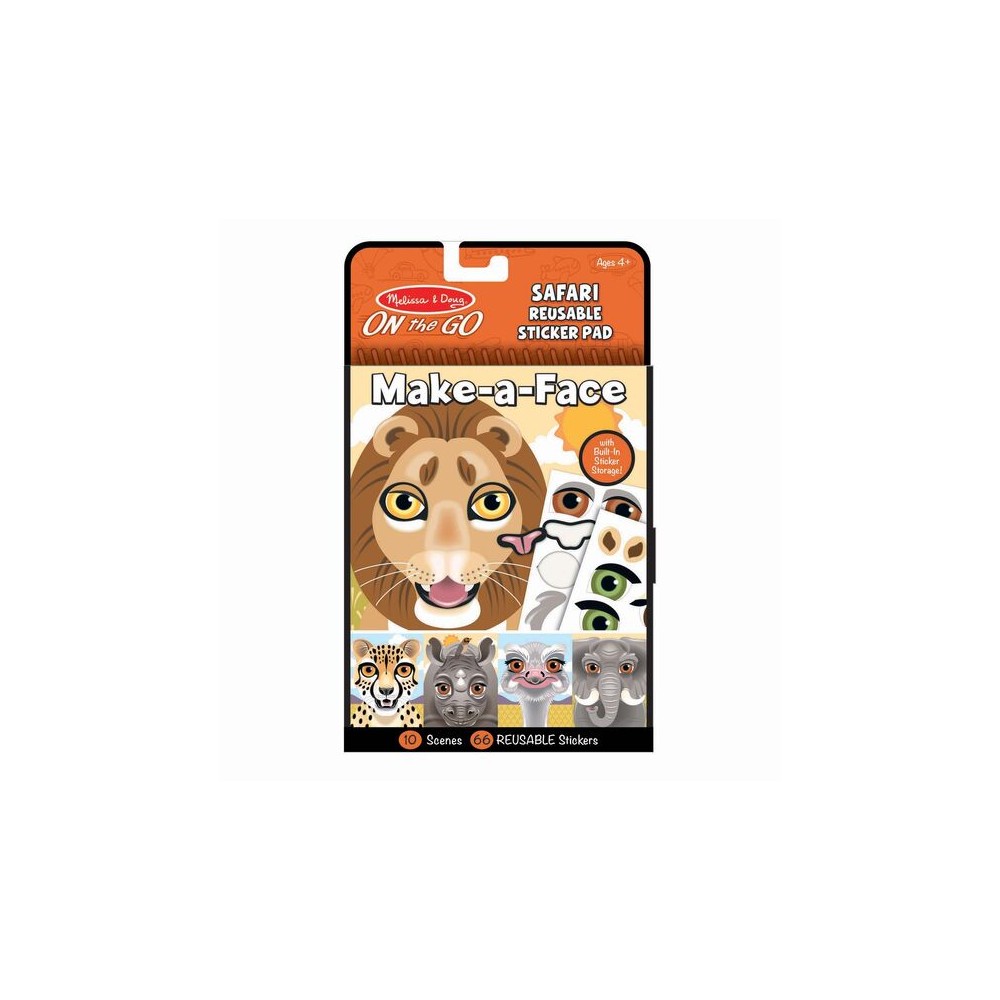 Naklejki wielokrotnego użytku Safari Make-a-Face – Melissa & Doug