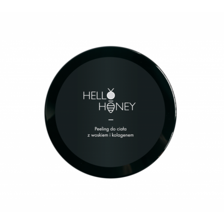 Peeling solny do ciała z woskiem i kolagenem 200 g Hello Honey - Lullalove