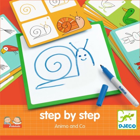 Nauka Rysowania Eduludo Krok po kroku Zwierzęta - Djeco