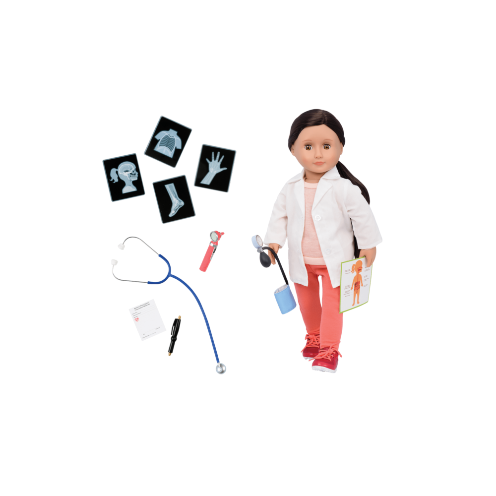 Our Generation - Nicola lalka lekarz rodzinny z akcesoriami do pracy wersja deluxe