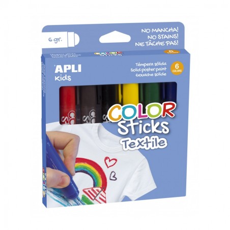 Kredki w sztyfcie do tkanin Color Stick Textile - Apli Kids