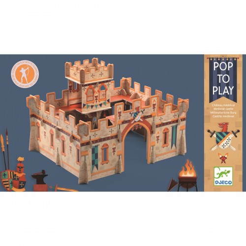 Zamek średniowieczny z kartonu 3D Pop to play - Djeco