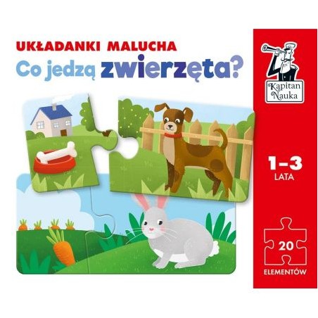 Co jedzą zwierzęta? Puzzle dwuelementowe