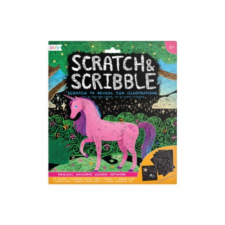 Zdrapywanki Magiczne Jednorożce Scratch & Scribble - Ooly