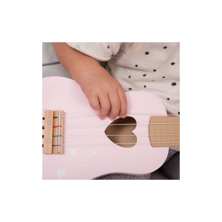 Gitara Dla Dzieci 4 struny różowa - Little Dutch