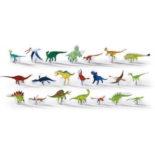 Puzzle 100 el. z Figurkami Dinozaury - Crocodile Creek