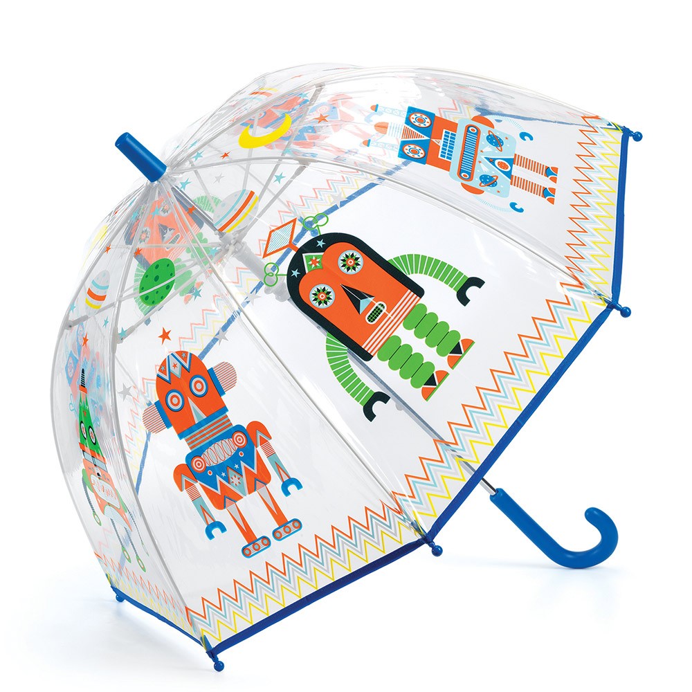 Parasol transparentny Roboty - Djeco