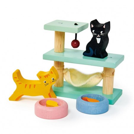 Drewniane figurki do zabawy - kotki, Tender Leaf Toys