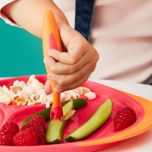 B.box - pierwsze sztućce do nauki jedzenia Toddler cutlery set róż