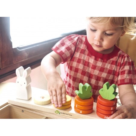 Sorter kolorów i kształtów Królik liczenie marchewek- Tender Leaf Toys