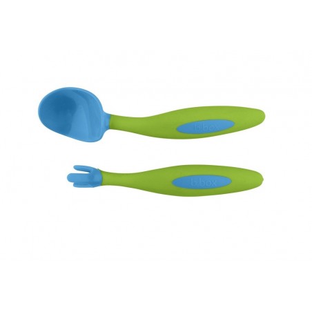 B.box - pierwsze sztućce do nauki jedzenia Toddler cutlery set niebieski