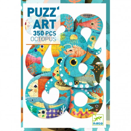 Puzzle artystyczne kształt Ośmiornica 350 el. - Djeco