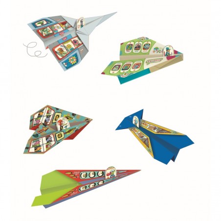 Origami z naklejkami Samoloty - Djeco