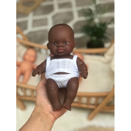 Pachnąca Lalka Chłopiec Afrykańczyk 21cm - Miniland Doll