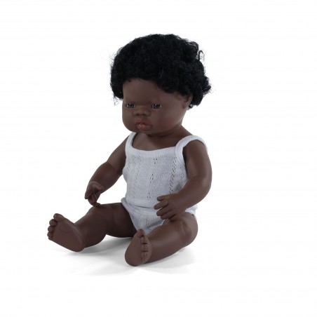 Pachnąca Lalka Chłopiec Afrykańczyk 38cm - Miniland Doll
