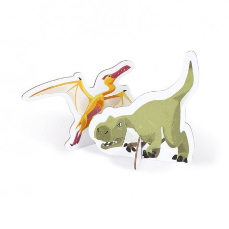Puzzle edukacyjne z figurkami 3D Dinozaury 200 elementów - Janod