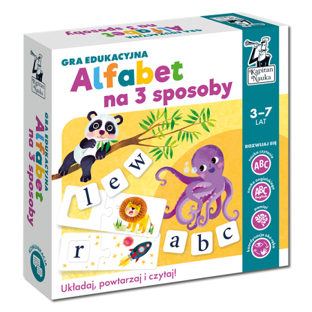 Alfabet na 3 sposoby. Gra edukacyjna -  Kapitan Nauka