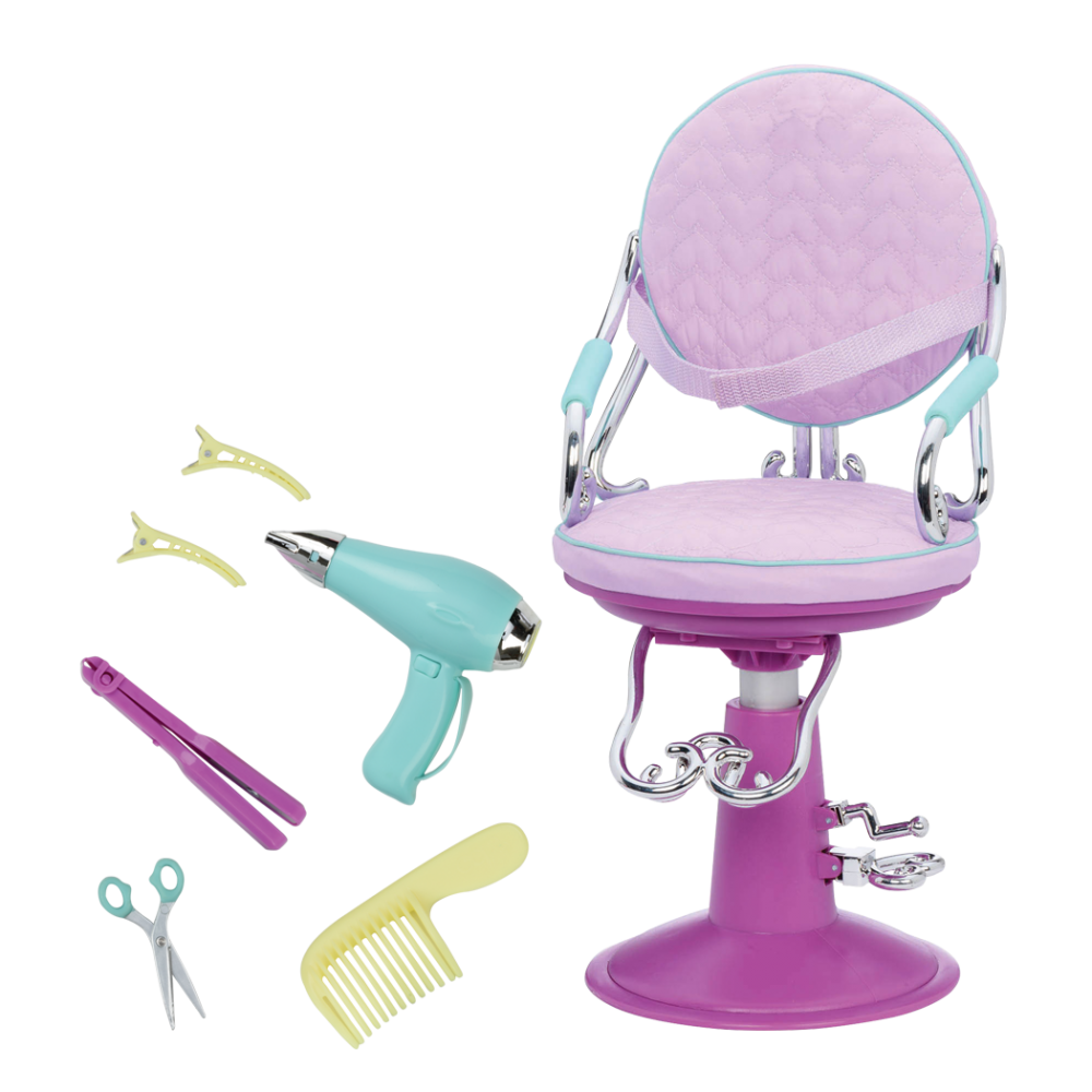Krzesło Fryzjerskie z Akcesoriami Lilac - Our Generation